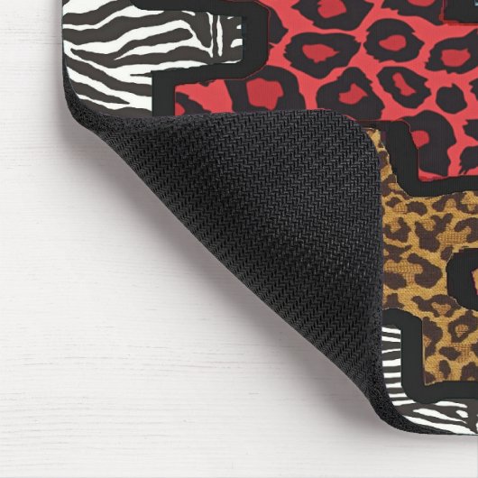 Tapis De Souris RAB Rockabilly Leopard Zebra Puzzle Imprimer Cadea (Coin)