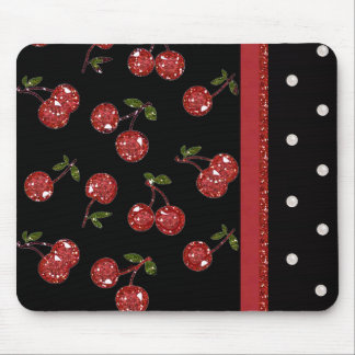 Tapis De Souris RAB Rockabilly très cerise cerises Noir