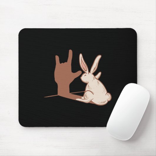 Tapis De Souris Rabbit Asl Gésture main Sourde Acteurs de perte d' (Avec souris)
