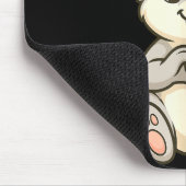 Tapis De Souris Rabbit Bunny Doing Heart With Hands Valentines Day (Coin)