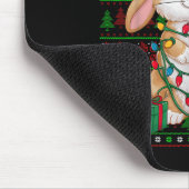 Tapis De Souris Rabbit Bunny Xmas Lights Ugly Santa Hat Bunny Chri (Coin)