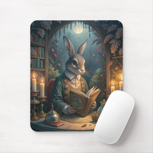 Tapis De Souris Rabbit Reading (Avec souris)