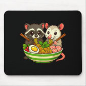 Tapis De Souris Raccoon And Ossum Eating Ramen Noodles (Devant)