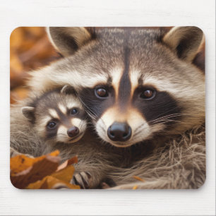 Tapis De Souris Raccoon Animal sauvage Beauté Liberté Art sauvage