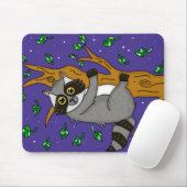 Tapis De Souris Raccoon lunaire suspendu à partir de l'arbre (Avec souris)