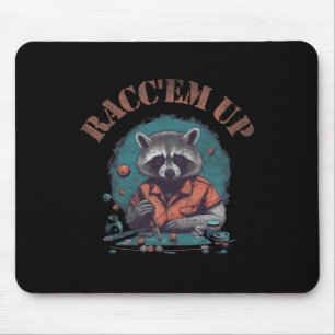 Tapis De Souris Raccoon Raccem Up Billiards Rack them Up Pool Funn