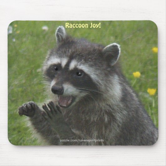 Tapis De Souris RACCOON WILDLIFE Happy Mousepads (Devant)