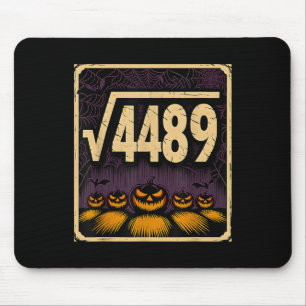 Tapis De Souris Racine carrée 4489 Citrouille d'Halloween Blague m