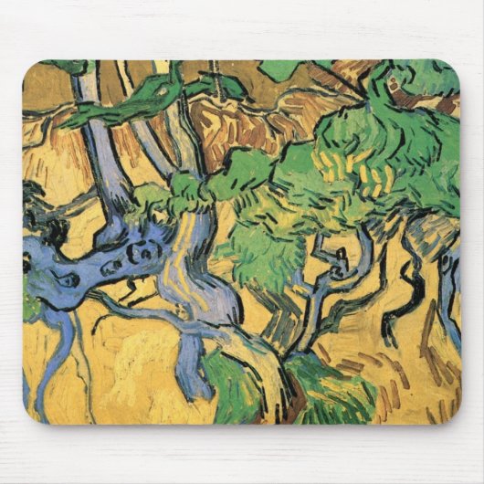 Tapis De Souris Racines et troncs d'arbre par Vincent van Gogh (Devant)