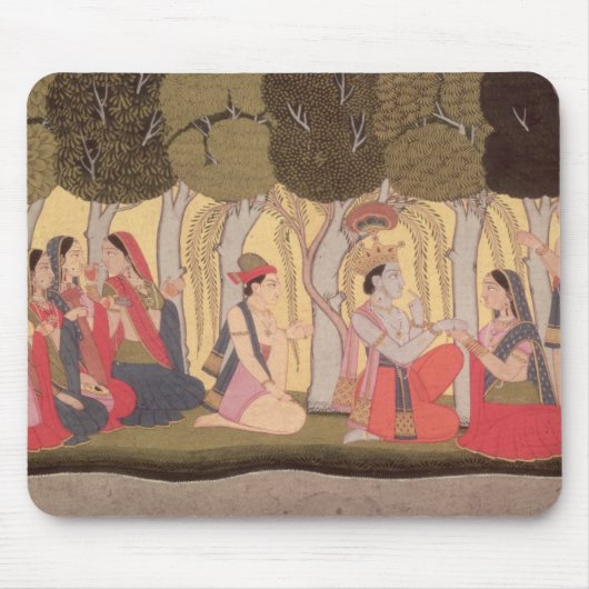 Tapis De Souris Radha et Krishna posés dans un verger, Kulu (Devant)