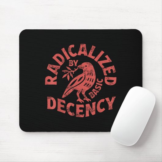 Tapis De Souris Radicalized By Basic Decency Resist Boho Floral Wo (Avec souris)