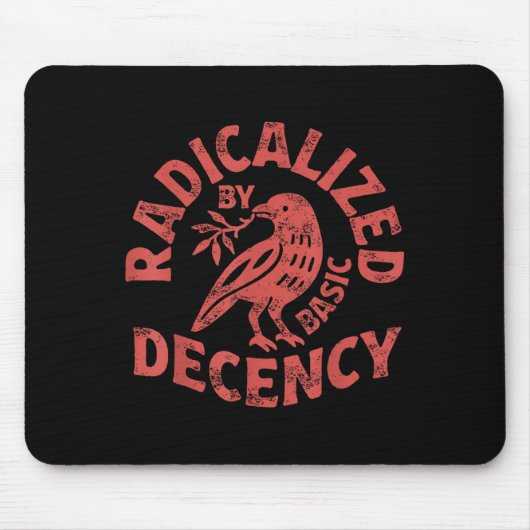 Tapis De Souris Radicalized By Basic Decency Resist Boho Floral Wo (Devant)