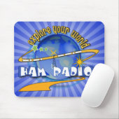 TAPIS DE SOURIS RADIO-AMATEUR - EXPLOREZ VOTRE MONDE (Avec souris)