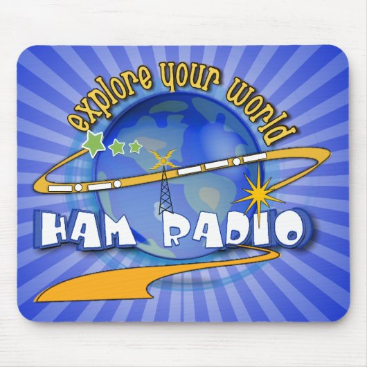 TAPIS DE SOURIS RADIO-AMATEUR - EXPLOREZ VOTRE MONDE (Devant)