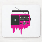 Tapis De Souris Radio rétro rose fondu (Devant)