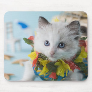 Tapis De Souris Rag Doll Kitten et vacances d'été