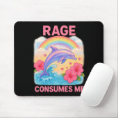 Tapis De Souris Rage Consumes Me Dolphin  (Avec souris)