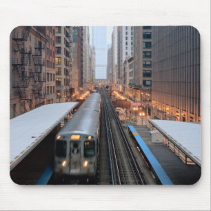 Tapis De Souris Rail élevé Chicago du centre au-dessus de Wabash