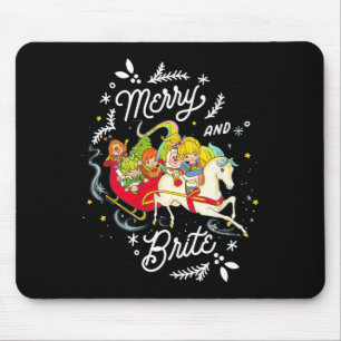 Tapis De Souris Rainbow Brite Noël Joyeux Et Brite Sleigh Rid