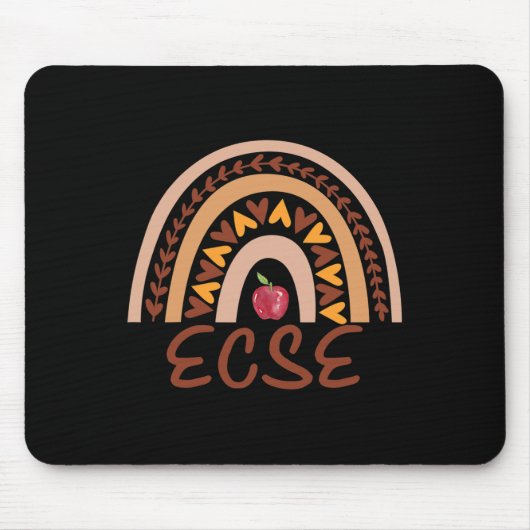 Tapis De Souris Rainbow ECSE Team Retour à l'école Appréciation Au (Devant)
