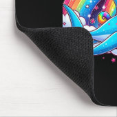 Tapis De Souris Rainbow Galaxy Chat équitation Requin dans l'espac (Coin)