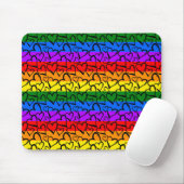 Tapis De Souris Rainbow Heart Motif (Avec souris)