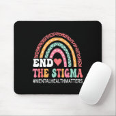 Tapis De Souris Rainbow Leopard End The Stigma Mental Health Matte (Avec souris)