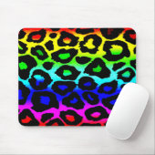 Tapis De Souris rainbow_leopard_print modifié (Avec souris)