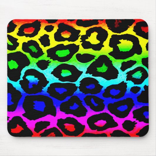 Tapis De Souris rainbow_leopard_print modifié (Devant)
