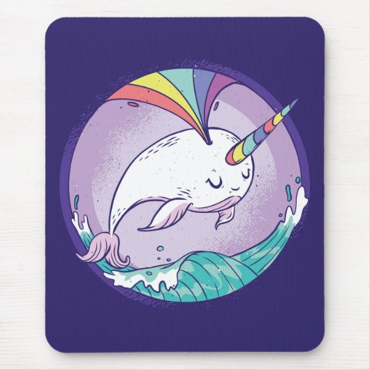 Tapis De Souris Rainbow Narwhal (Devant)