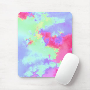 Tapis De Souris Rainbow Paint Splatt, effet vert rose