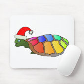 Tapis De Souris Rainbow Turtle avec Santa Hat (Avec souris)