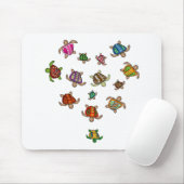 Tapis De Souris Rainbow Turtle Heart Mousepad (Avec souris)