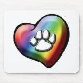 Tapis De Souris rainbowheartpawprint (Devant)
