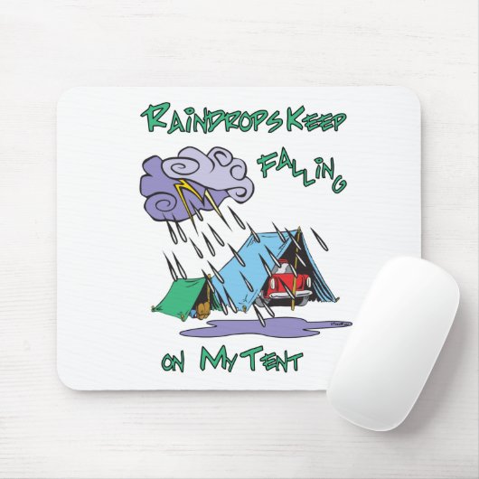 Tapis De Souris Raindrops Camping (Avec souris)