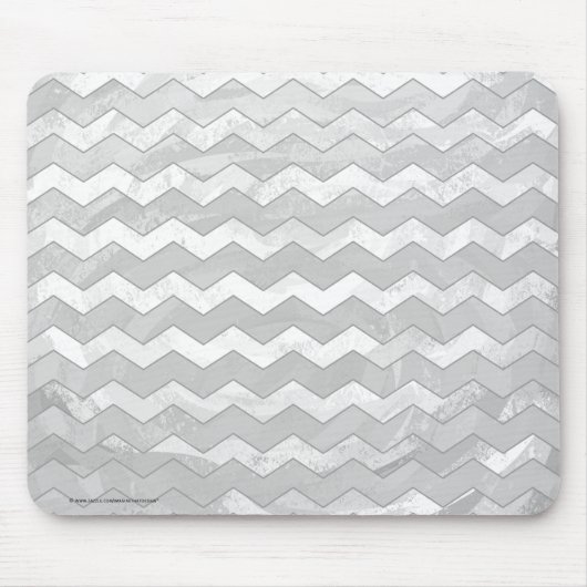 Tapis De Souris Rainy Sky Grey Chevron Motif (Devant)