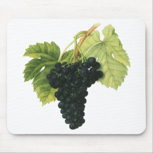 Tapis De Souris Raisin de vin rouge vintage bio, aliment fruit