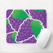 Tapis De Souris Raisins violets funky (Avec souris)