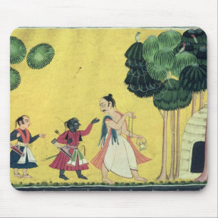 Tapis De Souris Rama et Lakshmana accompagnés de Visvamitra