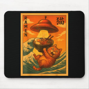 Tapis De Souris Ramen de chat Ufo drôle anime japonais hommes femm