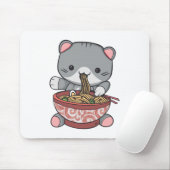 Tapis De Souris ramen kawaii (Avec souris)