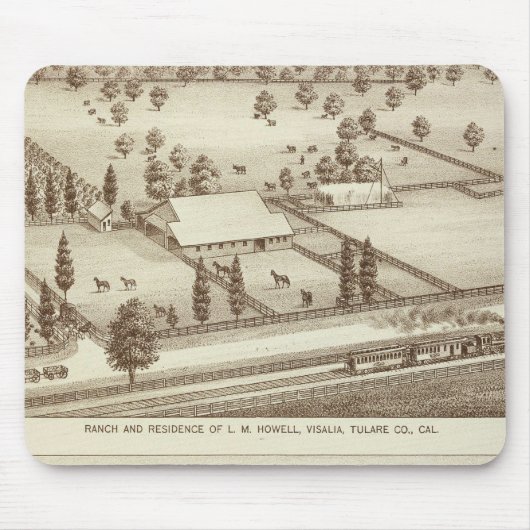 Tapis De Souris Ranches, Visalia, Cal (Devant)