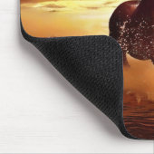 Tapis De Souris Randonnée À Cheval Sauvage À Travers Le Surf (Coin)