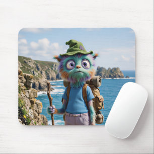 Tapis De Souris Randonneur mignon et fantaisiste à fourrure