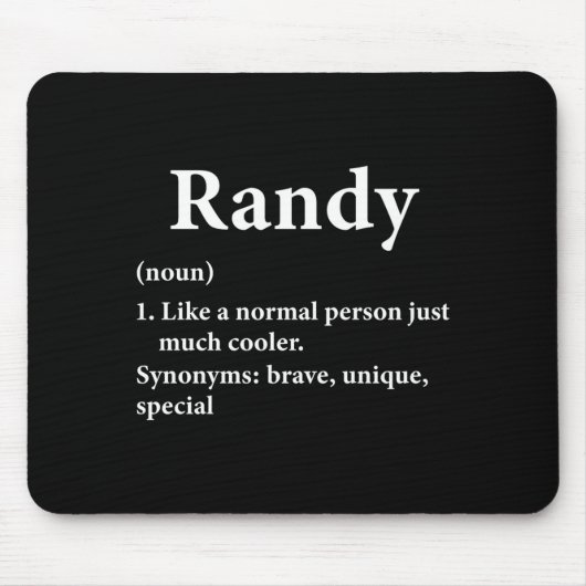 Tapis De Souris Randy Name Definition Funny D (Devant)