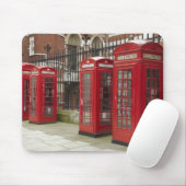 Tapis De Souris Rangée de boîtes téléphoniques à l'arrière du Roya (Avec souris)