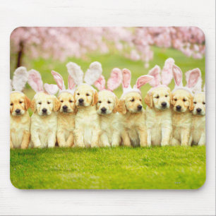 Tapis De Souris Rangée de lapins chiots