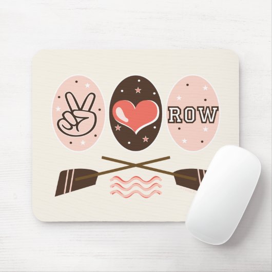 Tapis De Souris Rangée Mousepad d'amour de paix (Avec souris)