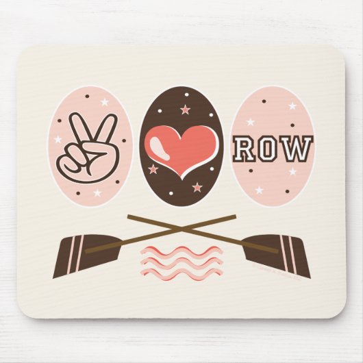 Tapis De Souris Rangée Mousepad d'amour de paix (Devant)