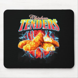 Tapis De Souris Rap bootleg drôle Tenders de poulet Vintage 90s He